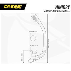 Cressi Minidry Şnorkel CLEAR/YELLOW