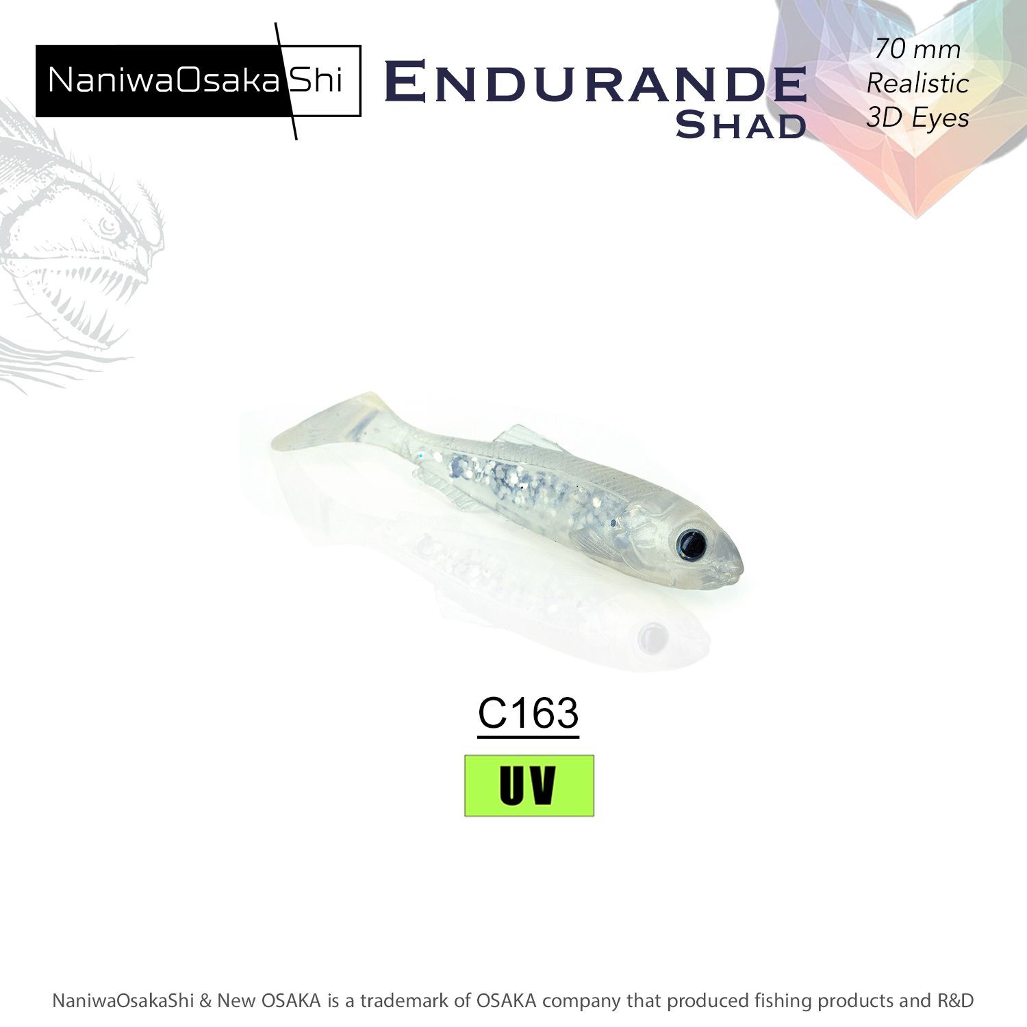 NaniwaOsakaShi Endurande Shad 7 Cm Silikon Yem C163