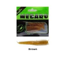Kudos Mebaru Worm 4 cm Kokulu Silikon  (15 Adet) BROWN
