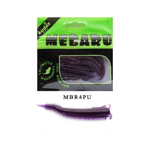 Kudos Mebaru Worm 4 cm Kokulu Silikon  (15 Adet) PURPLE