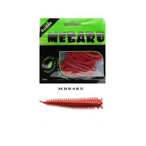 Kudos Mebaru Worm 4 cm Kokulu Silikon  (15 Adet) Red