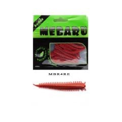 Kudos Mebaru Worm 4 cm Kokulu Silikon  (15 Adet) Red
