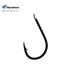 Hayabusa HCHN 121 Kısa Pala Dövme Olta İğnesi 15'li Paket Black Nikel