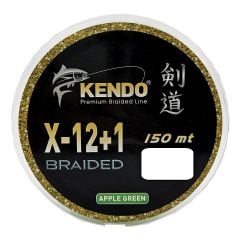 Kendo X-12+1 Braided 150m Apple Green Örgü İp 0,16 mm