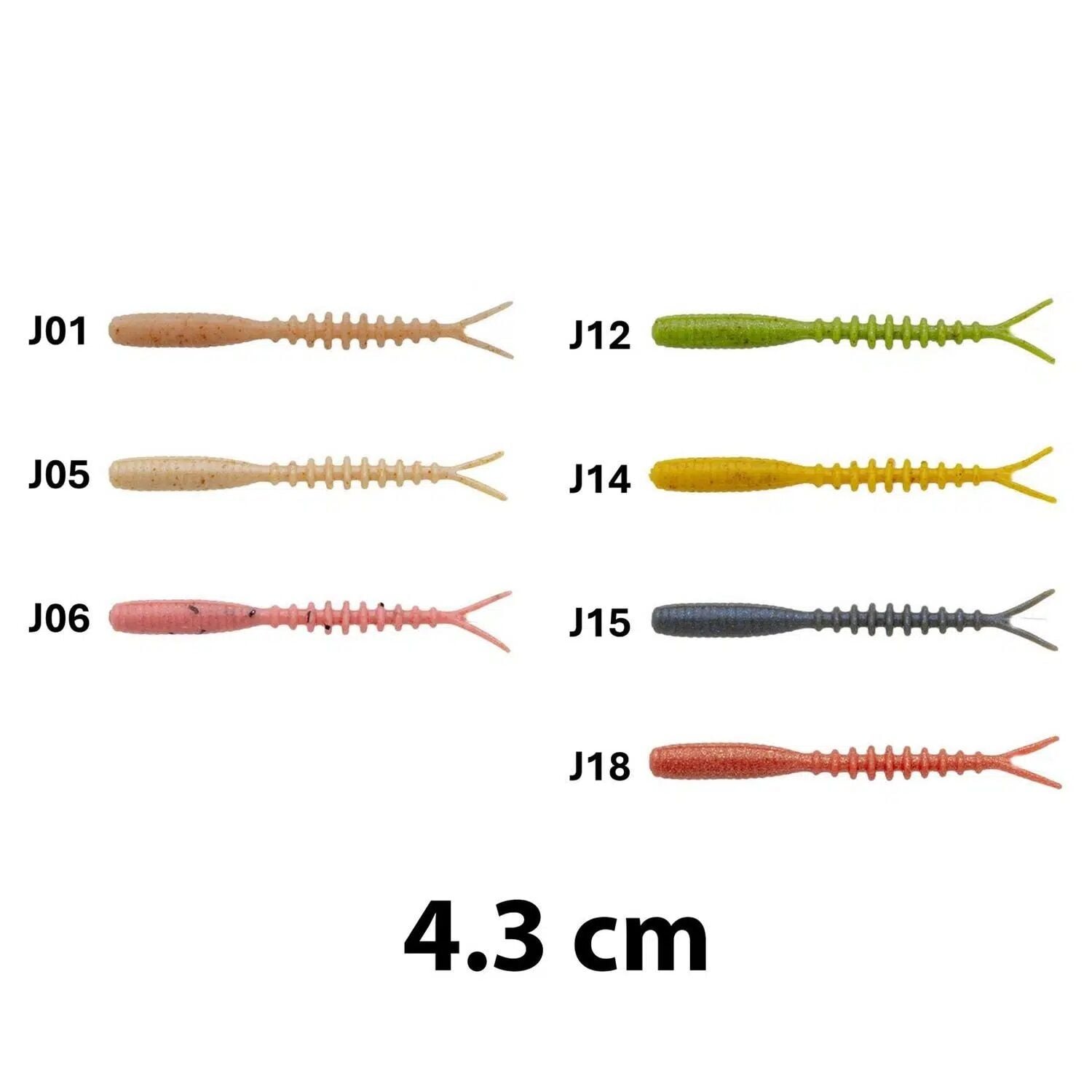 Ecogear Aqua - Katsu Aji Komushi 1.7'' 4.3cm 18 Adet LRF Silikonu