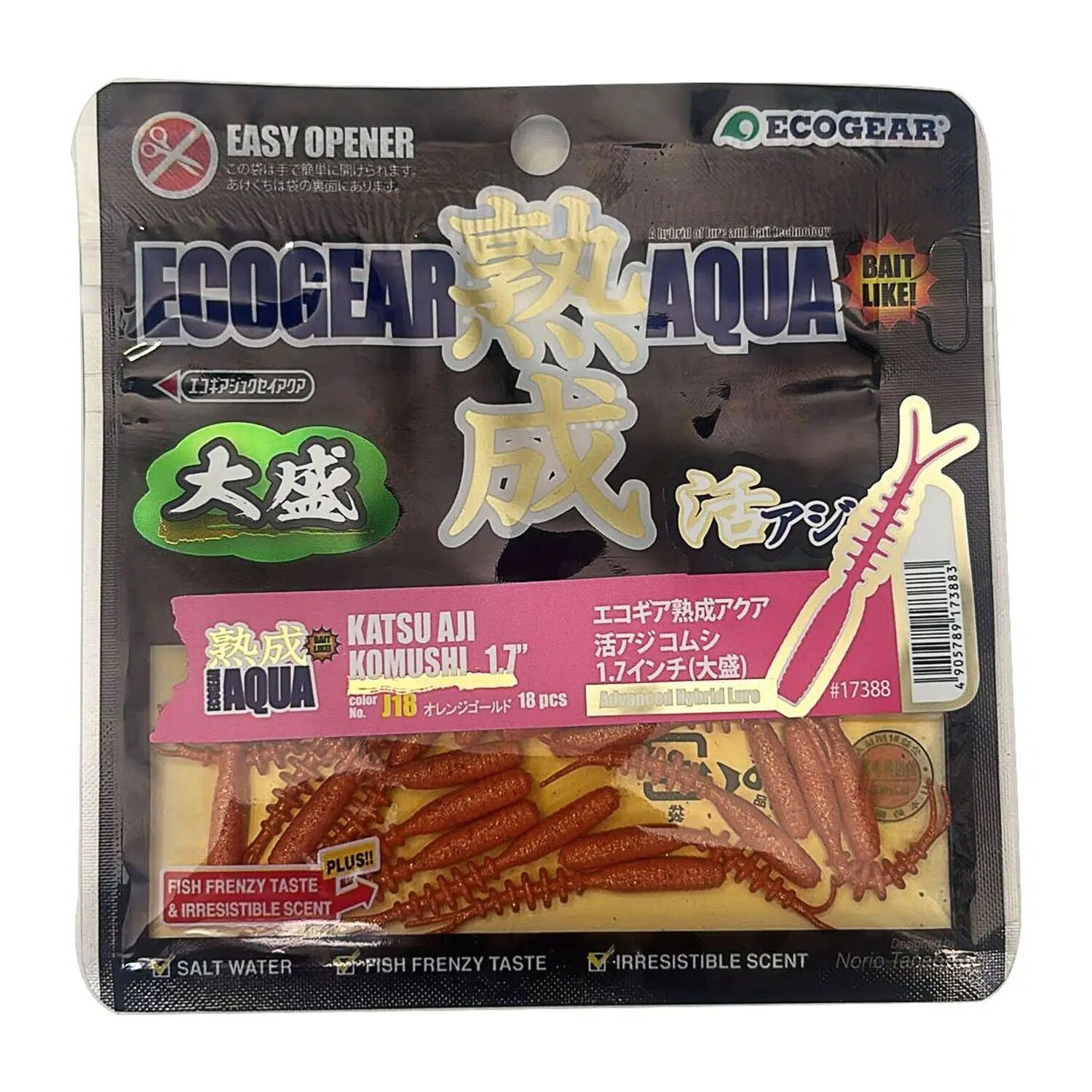 Ecogear Aqua - Katsu Aji Komushi 1.7'' 4.3cm 18 Adet LRF Silikonu J18