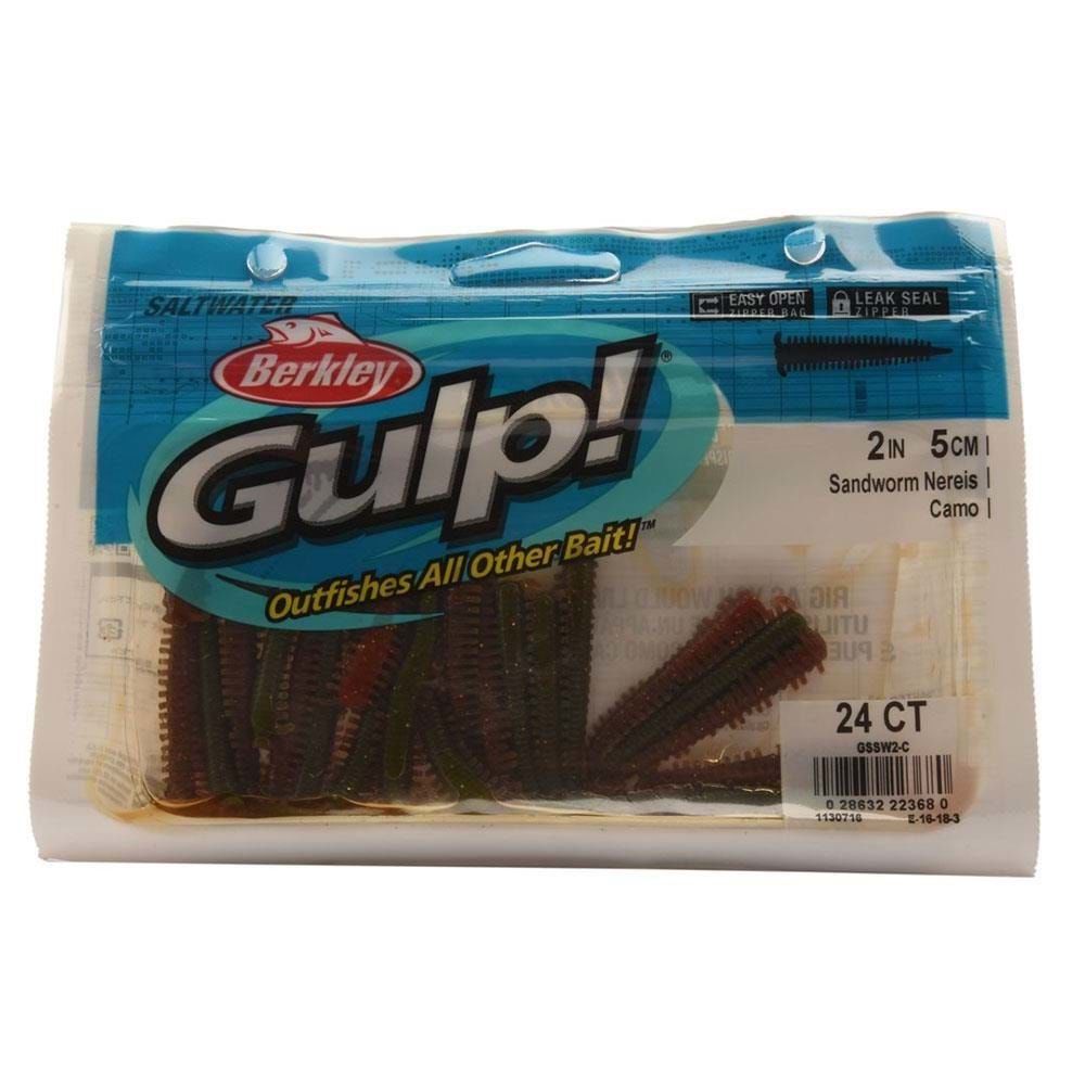 Berkley Gulp Alive Sandworm 5cm LRF Silikon Kurt Camo