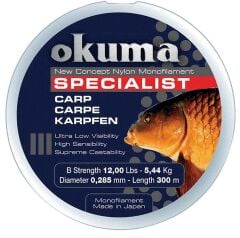 Okuma Carp 300 mt 22,00 lb 10,0 kg 0,37 mm Camou Misina