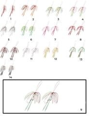 Hayabusa SE 125 Tai Rubber Free Slide Yedek Etekli Assist İğne Set 9