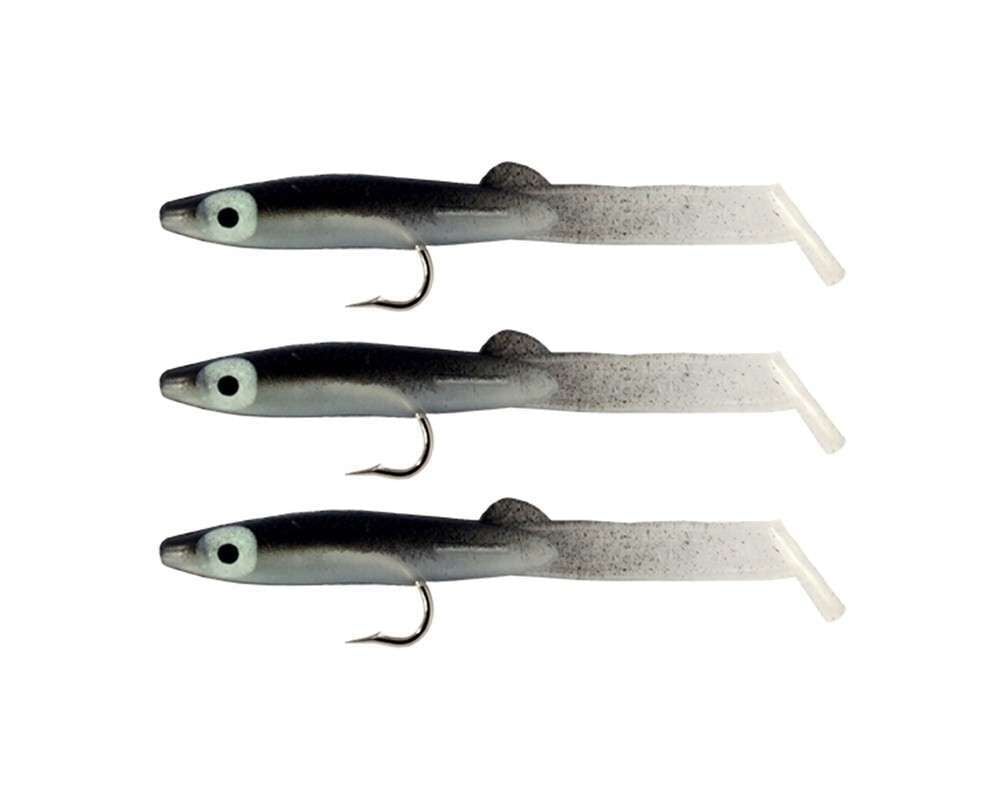 Captain 3525 Eel Fish 75cm Silikon Zargana Suni Yem 3lü Paket E16 BLACK