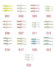 Captain 3525 Eel Fish 75cm Silikon Zargana Suni Yem 3lü Paket E01 YELLOW