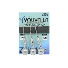 Youvella 6399 Jig Head Extra Head 3/0 İğne 3lü Paket Standart - 7 GR