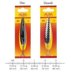 AlbaStar 404 Lüfer Olta Kaşığı DESENLİ - NO:00