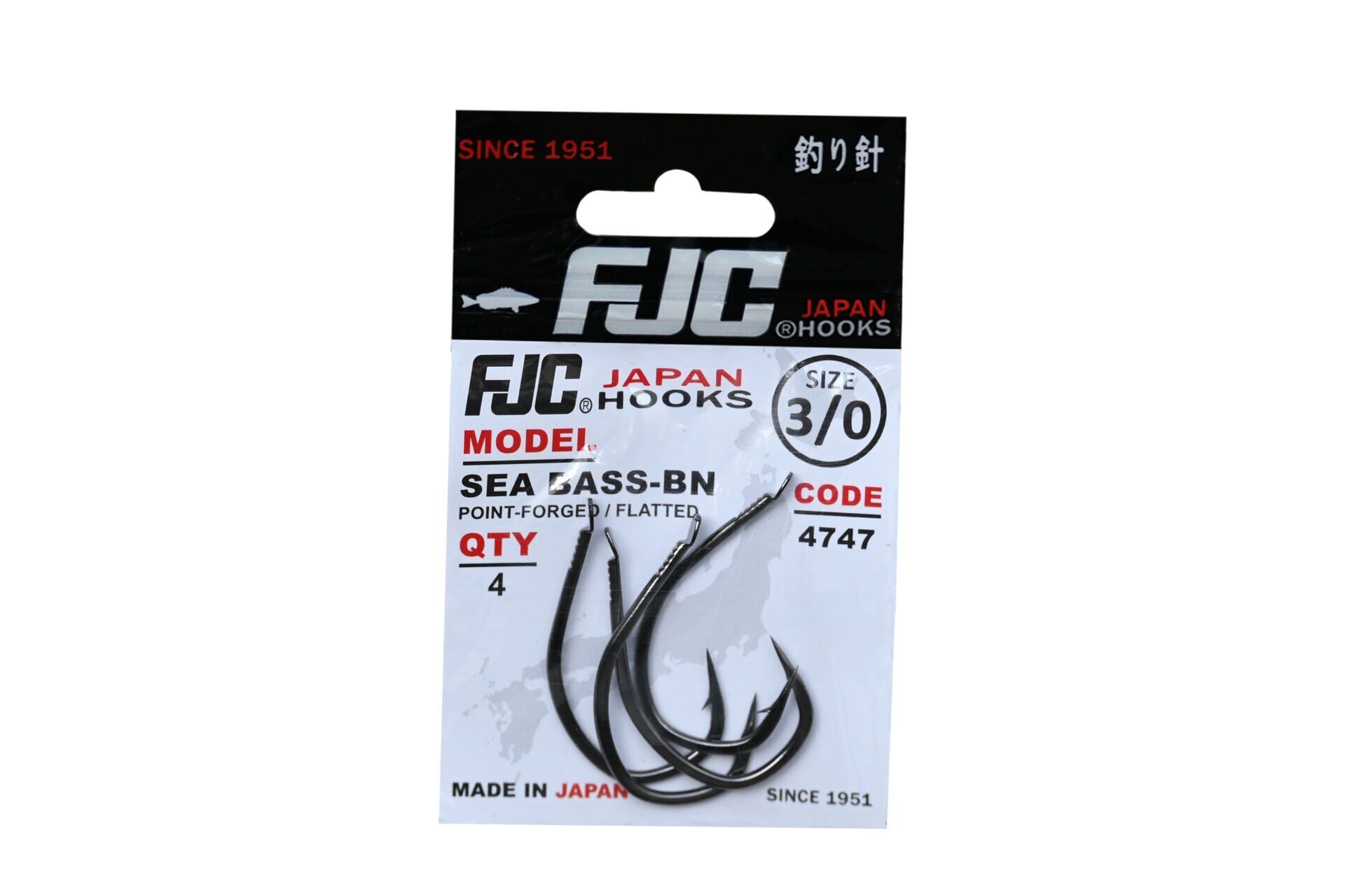 FJC 4747 Sea Bass Black Nikel Japon Levrek İğnesi