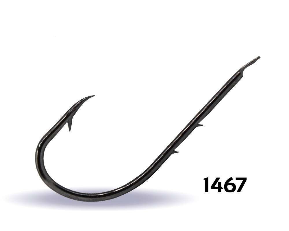 Youvella 1467 Tırnaklı Uzun Papağan Olta İğnesi 100lü Kutu Black Nikel Standart - 1