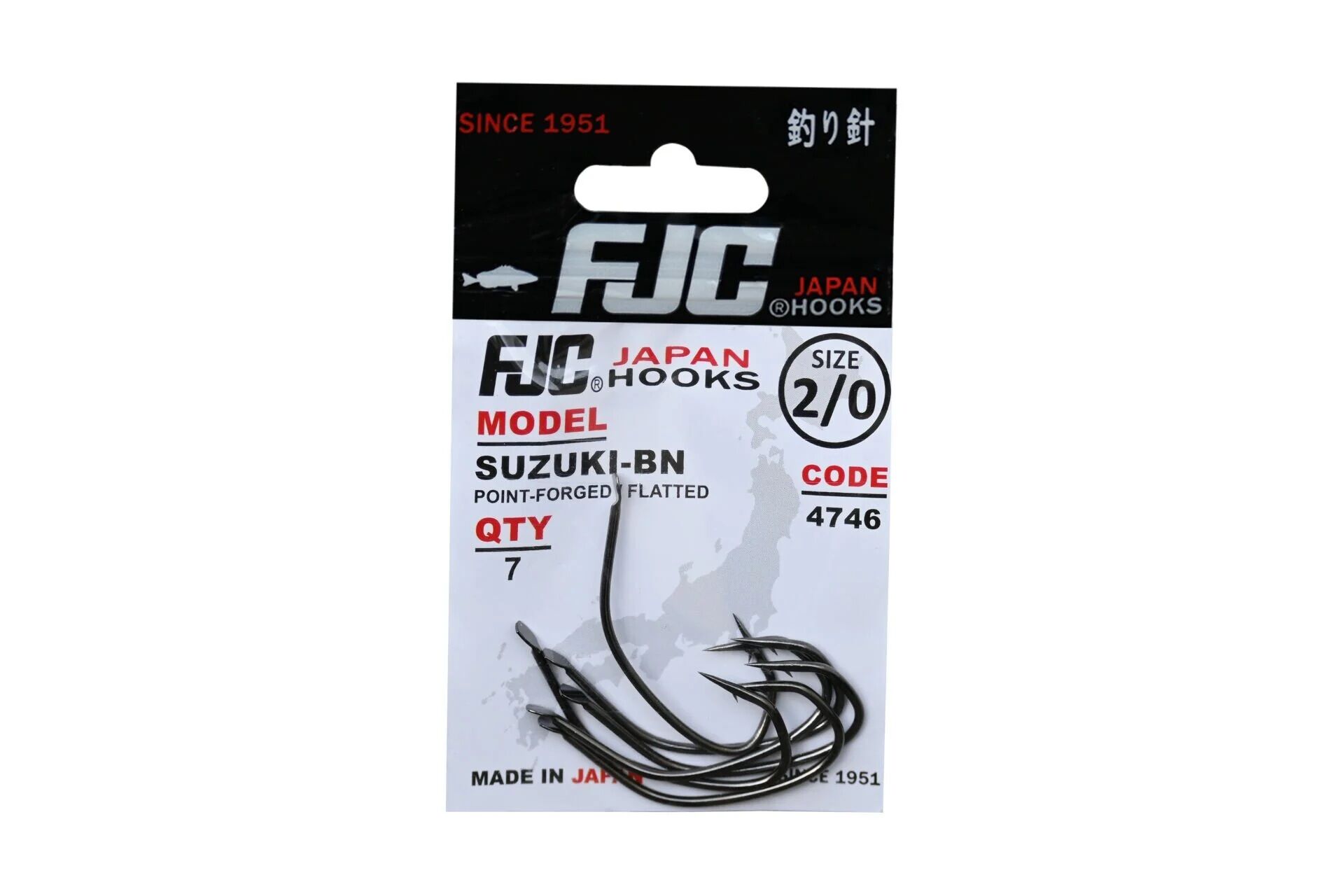 FJC 4746 Suzuki Black Nikel Japon Levrek İğnesi 1