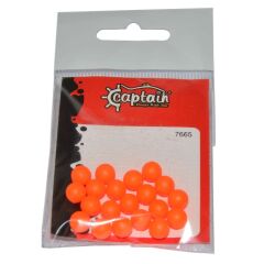 Captain 7665 Renkli Boncuk Yuvarlak 75mm Silikon Boncuk 20li Paket TURUNCU