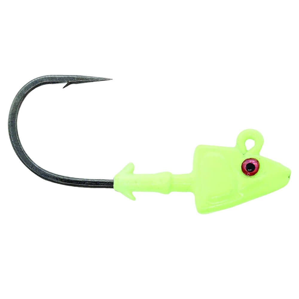 Mustad Sd824 Shad Jig Head GG - GLOW GREEN - 7GR - 3LU - 3-0