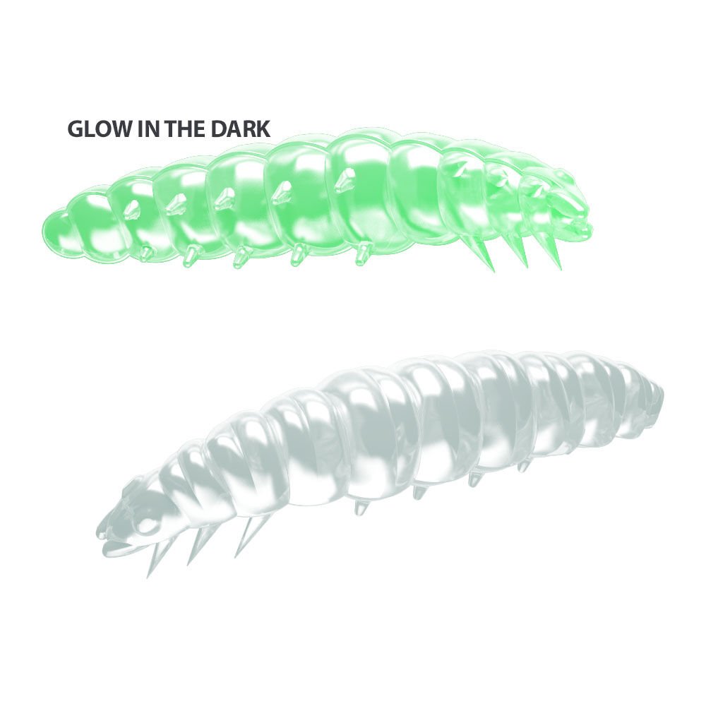 Libra Lures Larva Garlic Suni Yem 000 - GLOW UV GREEN - 35MM