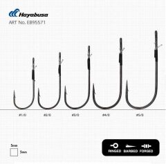 Hayabusa FPP Straight Delikli Lüfer İğnesi Black Nikel