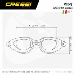 Cressi Right Yüzme Gözlüğü BLACK-BLACK