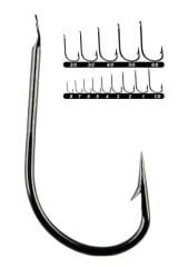Youvella 1403 Kısa Pala Dövme Olta İğnesi 100lü Kutu Black Nikel Standart - 3-0