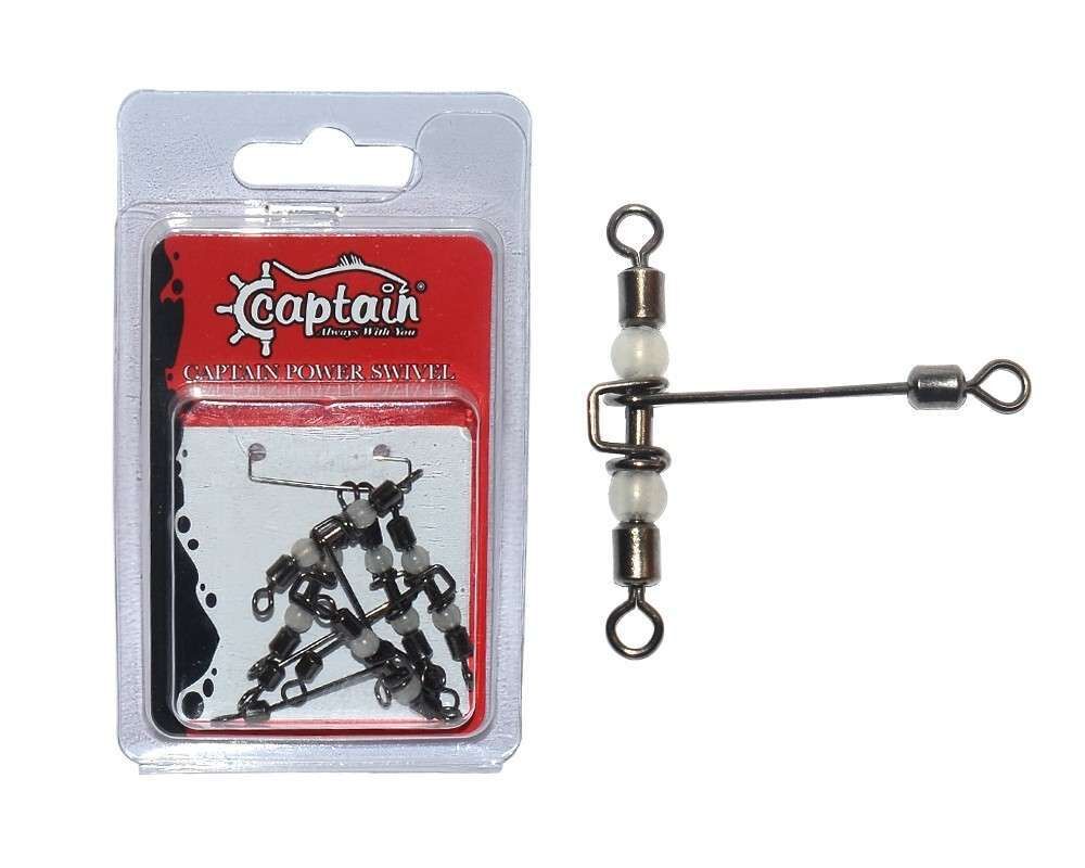 Captain 5126 Üçlü Uzun T Fırdöndü 5li Paket Black Nikel Standart - 4X5