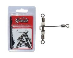 Captain 5126 Üçlü Uzun T Fırdöndü 5li Paket Black Nikel Standart - 4X5