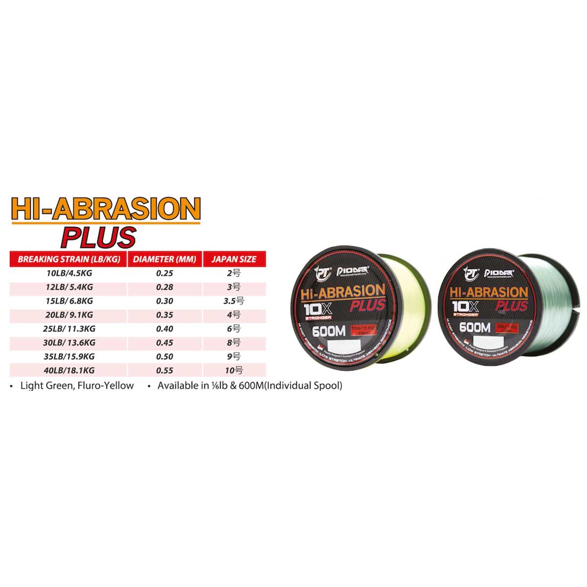 Pioneer Hi-Abrasion Plus 600mt Yeşil Bobin Misina