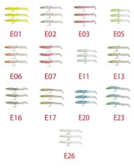 Captain 3526 Eel Fish 5cm Silikon Zargana Suni Yem 3lü Paket E16 BLACK