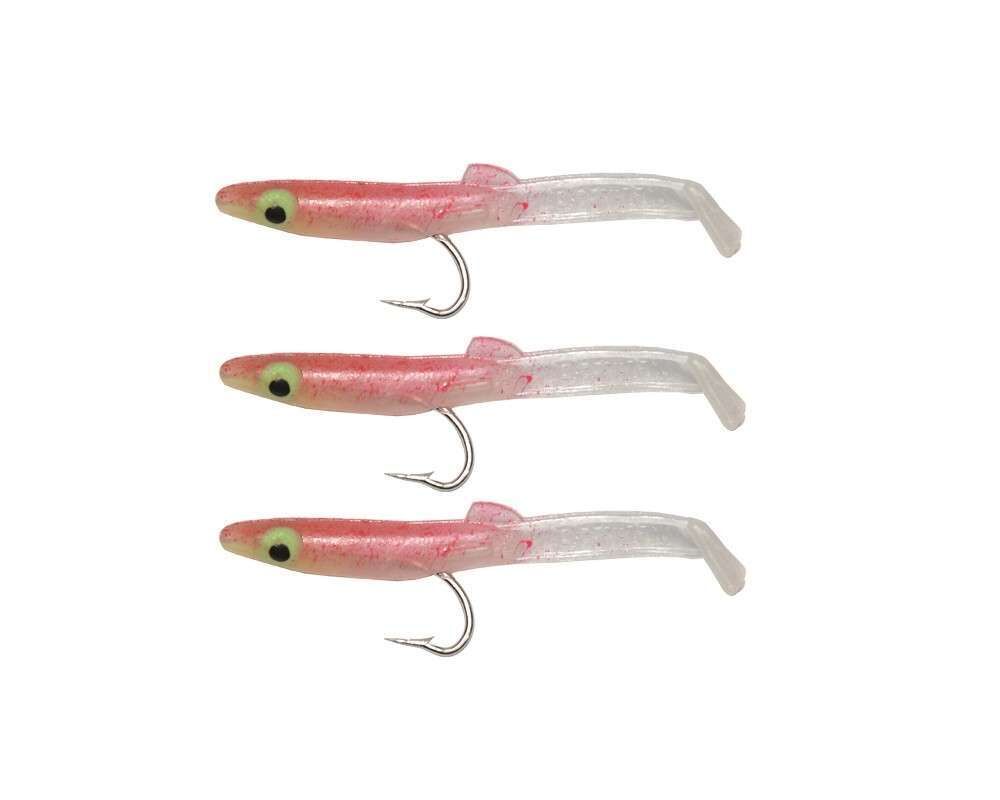 Captain 3526 Eel Fish 5cm Silikon Zargana Suni Yem 3lü Paket E07 RED