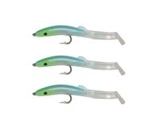 Captain 3526 Eel Fish 5cm Silikon Zargana Suni Yem 3lü Paket E23 BLUE