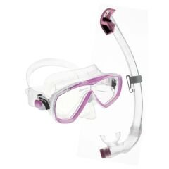 Cressi Estrella + Seal Dry Maske Şnorkel Seti CLEAR-PINK