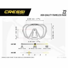 Cressi Z2 Dalış Maskesi GRAPHITE
