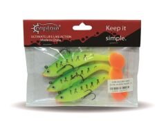 Captain 3568 Cracker Soft 12cm Levrek Turna Silikonu 3lü Set Suni Balık 5