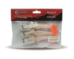 Captain 3568 Cracker Soft 12cm Levrek Turna Silikonu 3lü Set Suni Balık 6