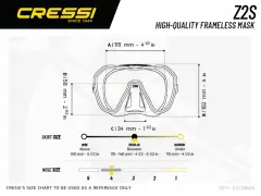 Cressi Z2S Dalış Maskesi TURQUOISE