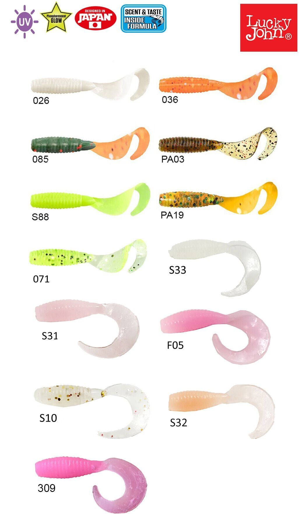 Lucky John Micro Grub 1'' 2.5 Cm Kokulu LRF Silikonu 309