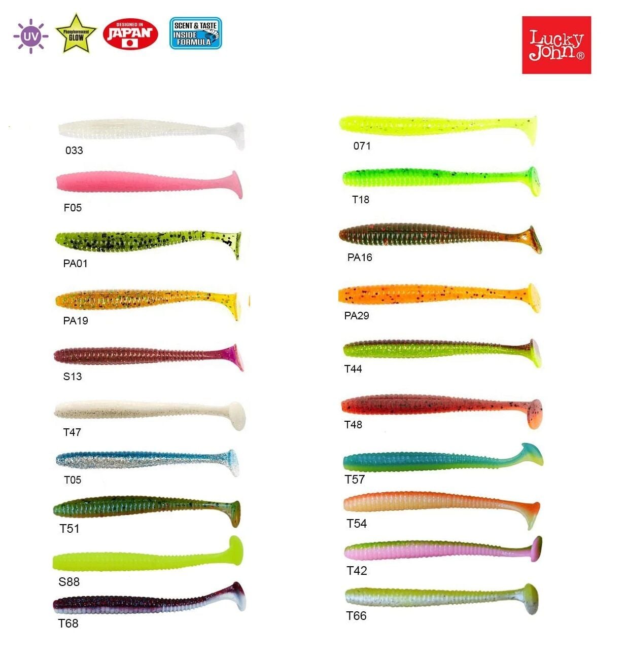 Lucky John S-Shad Tail 3.8'' 9.65 Cm Silikon Yem