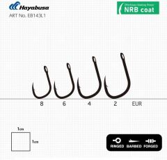 Hayabusa K1 XS Sazan İğnesi Dövme Teflon Black 10lu Paket