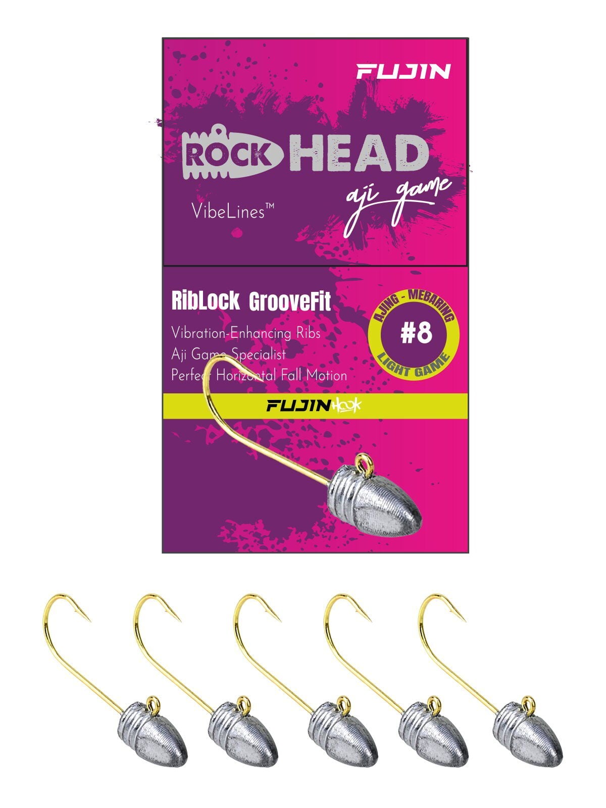 Fujin Rock-Head 8no Aji Game Jighead