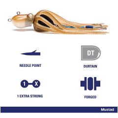 Mustad Inkvader Octopus Jig Sahte Yem SAN - SAND - 80GR