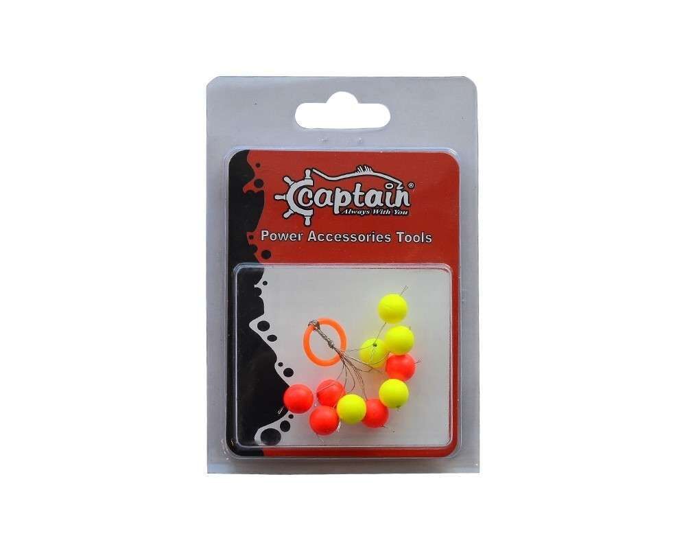 Captain  Renkli Köpük Boncuk Oval 10lu Paket Standart - 10 MM