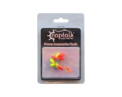 Captain  Renkli Köpük Boncuk Oval 10lu Paket Standart - 13 MM