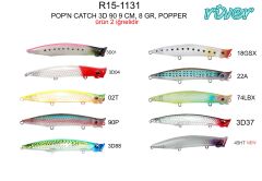 River Pop'n Catch 3D 90 9Cm 8G Popper Sahte Balık