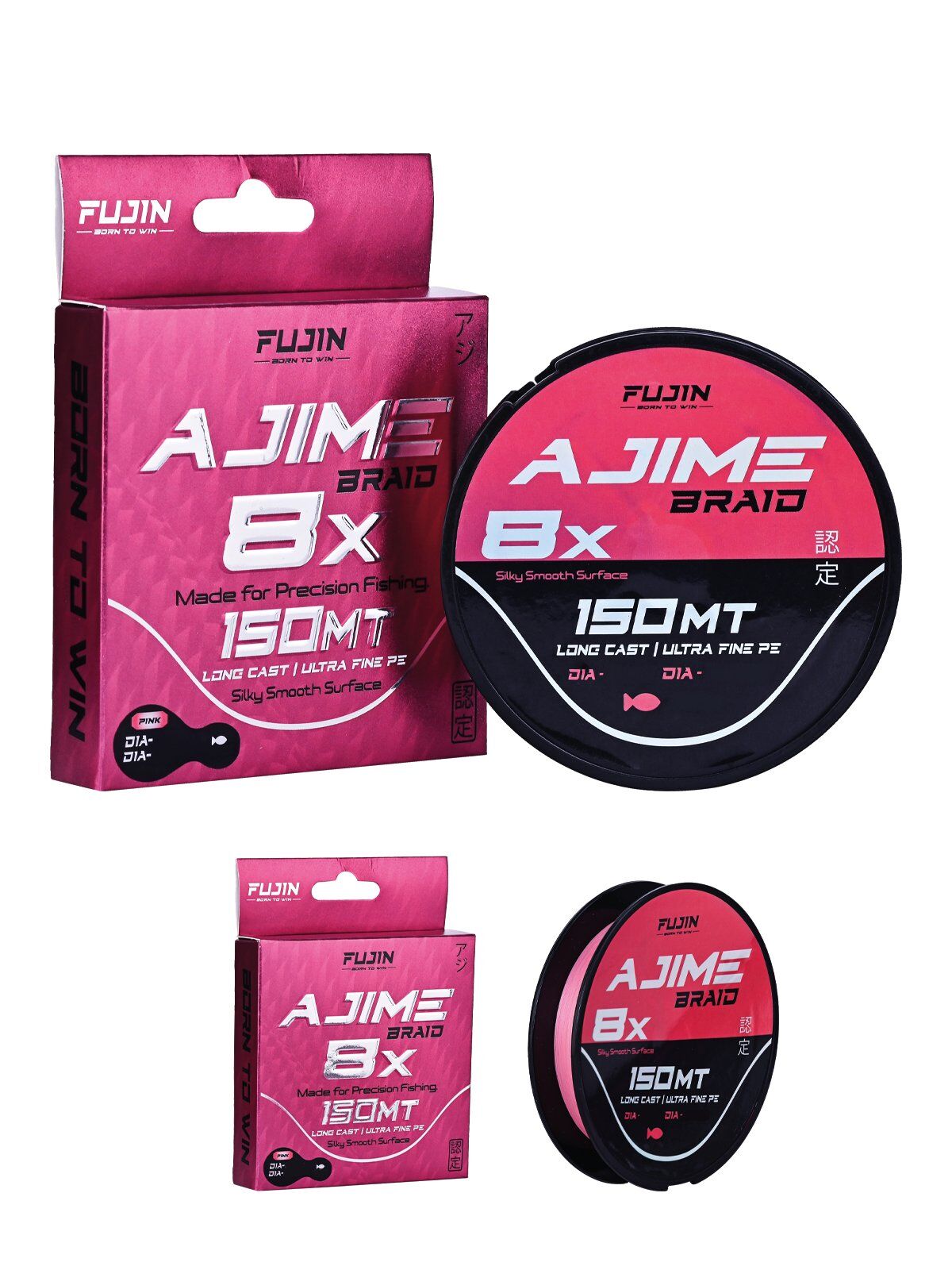 Fujin Ajime Braid 8x 150mt Pink İp 0.08mm