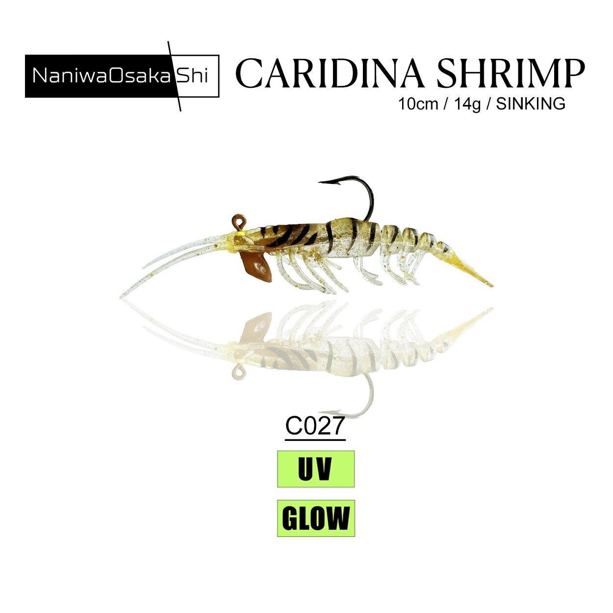 NANIWAOSAKASHI CARIDINA SHRIMP 10CM 14G Silikon Karides C027