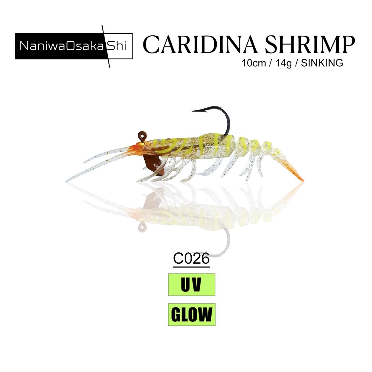 NANIWAOSAKASHI CARIDINA SHRIMP 10CM 14G Silikon Karides C026