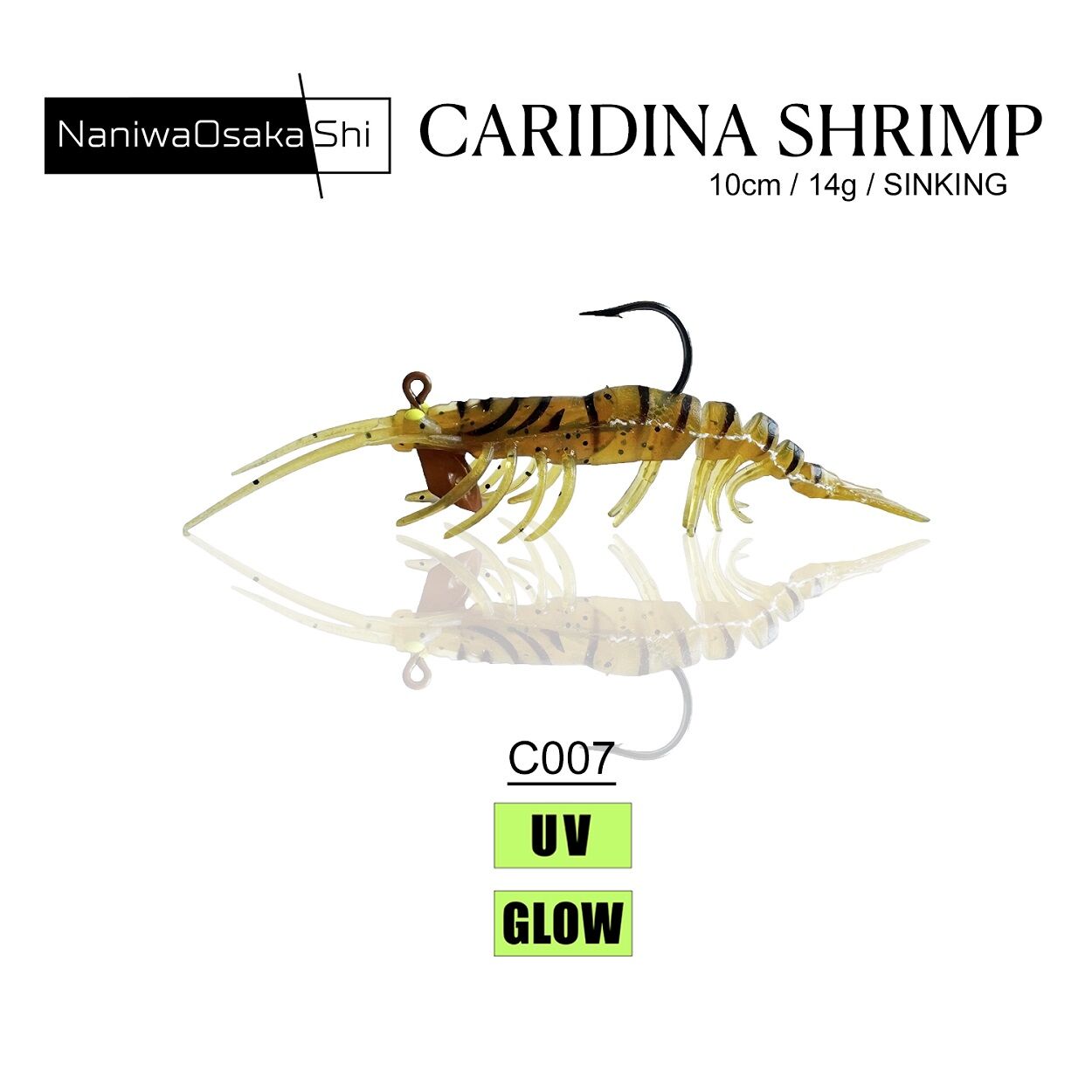 NANIWAOSAKASHI CARIDINA SHRIMP 10CM 14G Silikon Karides C007
