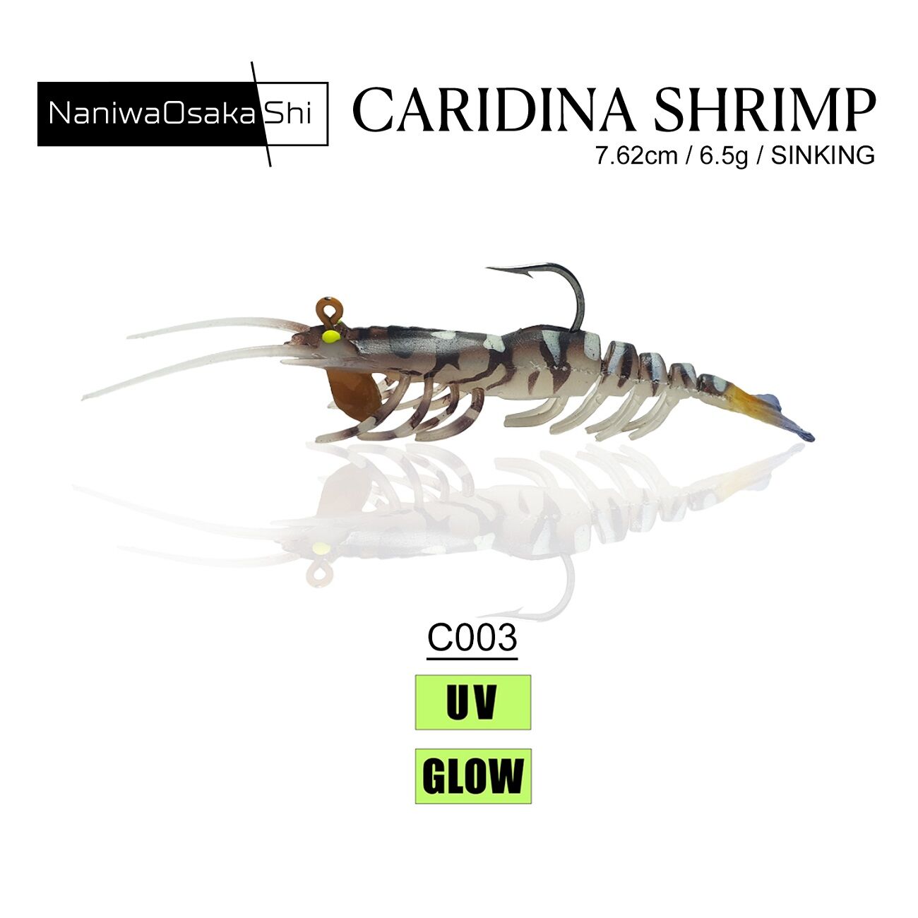Naniwa Osaka Shi Baby 7,62 cm 6,5 Gram Silikon Karides C003